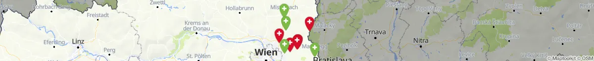 Map view for Pharmacies emergency services nearby Matzen-Raggendorf (Gänserndorf, Niederösterreich)
